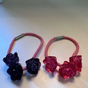 Vintage Gymboree flower ponytail holders